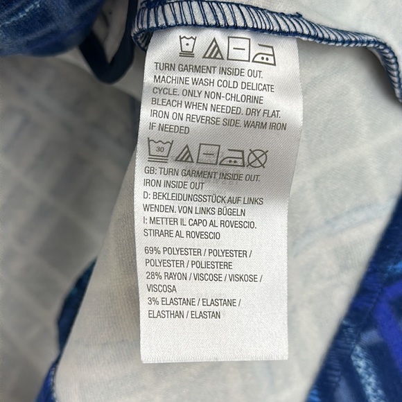 Isaac Mizrahi Live Soft Jersey Blue Plaid Geometric Design Blazer Small - Picture 7 of 9